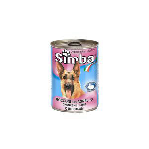 שימור סימבה לכלב עם חתיכות כבש 400 גרם - Simba