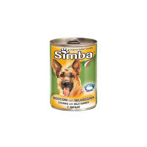 שימור סימבה לכלב עם חתיכות בשר ציד 400 גרם - Simba