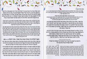 Birkat Hamazon Bencher in two versions of Ashkenaz and Eidot Mizrach - Leaves 
