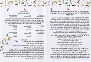 Birkat Hamazon Bencher in two versions of Ashkenaz and Eidot Mizrach - Leaves 