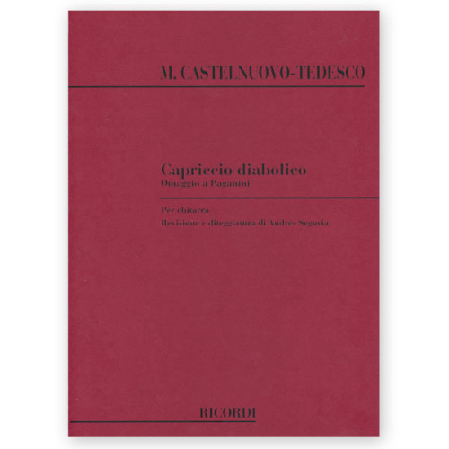 ספר לגיטרה Castelnuovo-Tedesco, Mario. Capriccio Diabolico. Ed. Segovia
