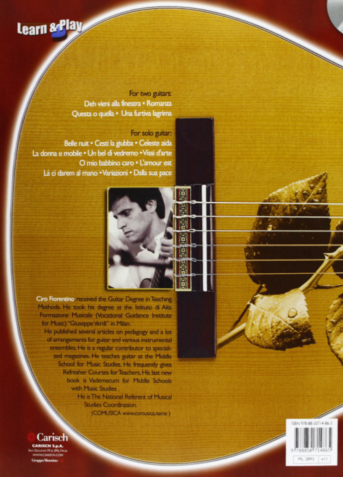 ספר תווים לגיטרה Opera Arias For Classical Guitar