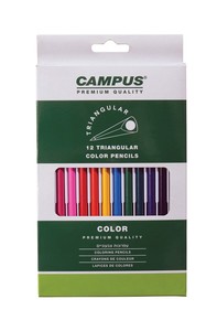עפרונות צבעוניים קמפוס - 12 יח' CAMPUS