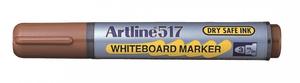 טוש מחיק ללוח ארטליין 517 ראש עגול - חום Artline