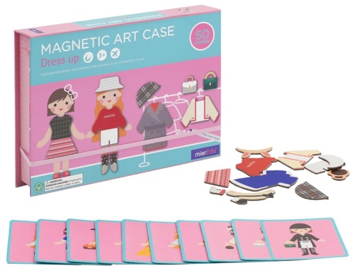 מארז יצירה במגנטים 50 חלקים, 10 כרטיסיות ומארקר מחיק - מתלבשים