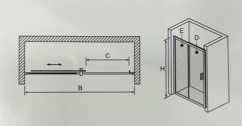 מקלחון חזית SLIDE ניקל 110-200