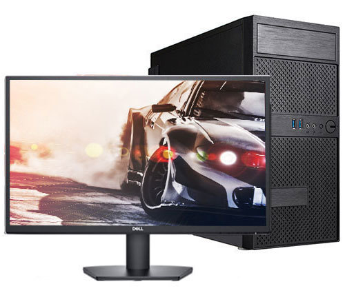 מחשב נייח הכולל מעבד i3-10100 Intel, זכרון 8GB, כונן 240GB SSD, לוח Asus, מסך 