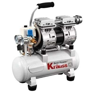 מדחס מושתק ללא שמן 1 כס 9 ליטר KRAUSS KR1002S