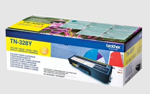 טונר TN-328Y מקורי של Brother - צהוב