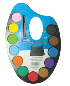 צבעי מים 12 פלטה קטנה