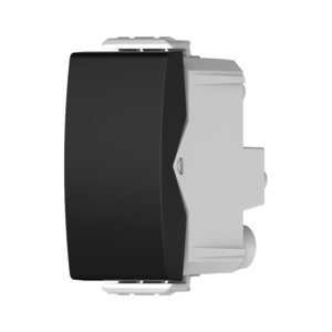 מפסק צלב ניסקו סוויץ שחור מבריק 1 מודול