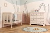 חדר לתינוק מילאנו עם שידה עשויה MDF צבוע בתנור ומיטת קנדה מעוצבת מעץ מלא - חול