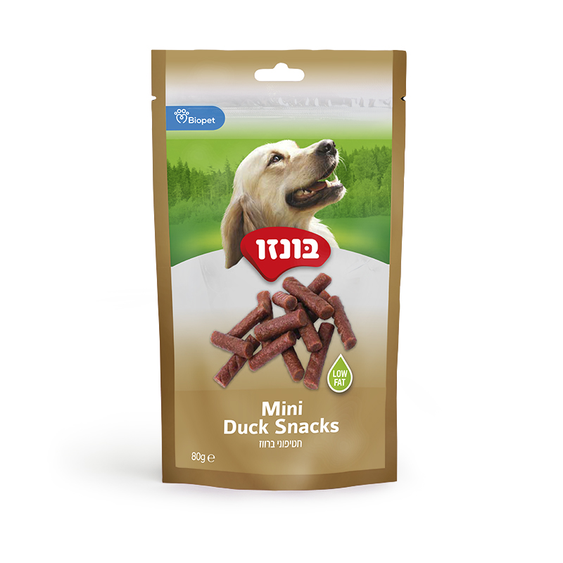 חטיף מקלוני ברווז 80 גרם לכלבים