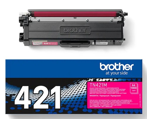 טונר מקורי TN-421M של Brother- מג'נטה אדום