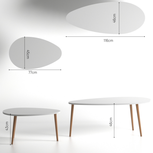 זוג שולחנות סלון דגם ליאם