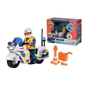אופנוע משטרתי מהתכנית סמי הכבאי, כולל דמות שוטר ואביזרים נלווים 