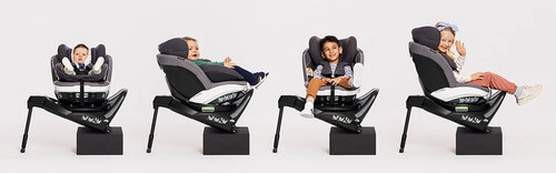 כסא בטיחות iZi Turn B מסתובב 360 עם קונכיית ההגנה הקשיחה (Shell) מגיל לידה צבע אבן פחם אייר