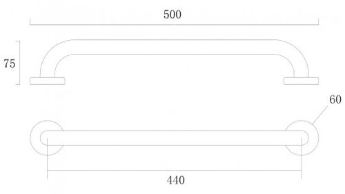 מידות ZM 65020-1 | ידית אחיזה | 60 ס