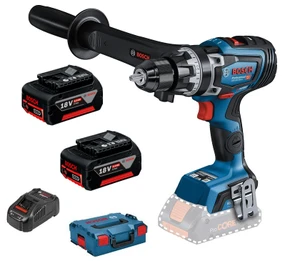 מברגה/ מקדחה רוטטת נטענת בראשלס + 2 סוללות BOSCH GSB 18V-150C EC PROCORE 5.5Ah