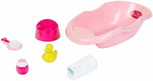 אמבטיה לבובה כולל סיר לילה עם 5 אביזרים נלווים 