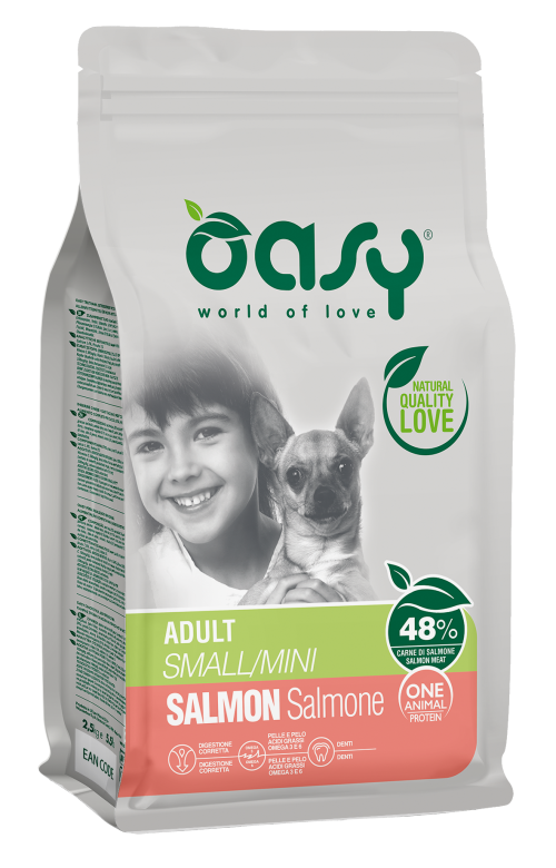 OASY  מונו פרוטאין סלמון כלב בוגר גזע קטן 2.5ק