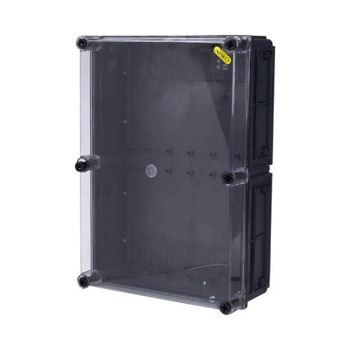 קופסה מוגן מים CI-46 שקוף בסיס שחור גובה 150