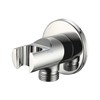 נקודת מים עגולה למקלחון + מתלה קבוע למזלף Hamat Basics 5110 | כרום ניקל