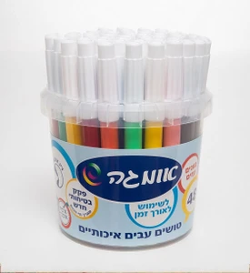 טושים 48 עבים בכוס