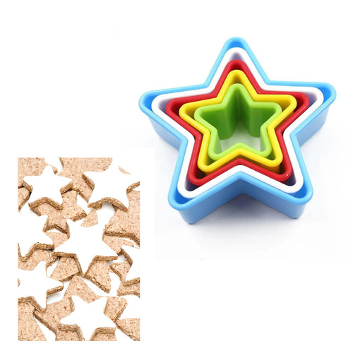 סט 5 חותכני פלסטיק כוכב בשקית ES-4729-STAR