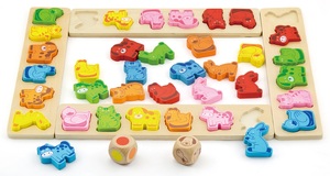 משחק לימוד חיות וצבעים עם 4 פאנלים ו 36 דמויות 