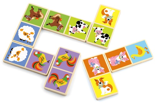 דומינו חיות חווה מאוירות 28 חלקים