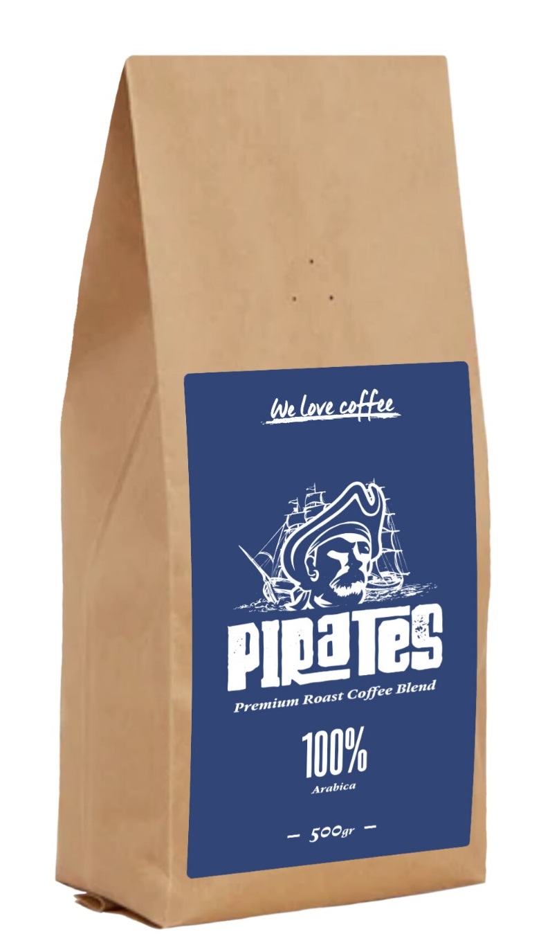 1 ק"ג פולי קפה 100% ערביקה תערובת PIRATES