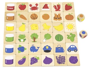 פאזל משחק התאמה ולימוד צבעים מעץ מלא 36 חלקים