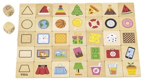פאזל משחק התאמה ולימוד צורות מעץ מלא 35 חלקים
