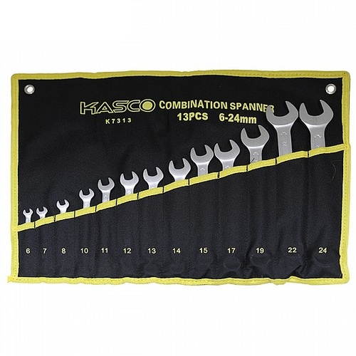 סט 13 מפתחות רינג פתוח 6-24MM מבית KASCO