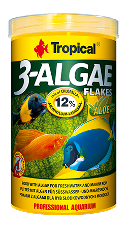 מזון דפים 3 אצות 250 מ”ל Tropical 3 Algae Flakes