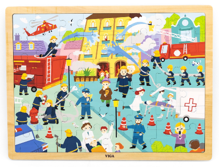 פאזל 48 חלקים מעץ עם מסגרת - מכבי אש
