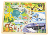 פאזל 48 חלקים מעץ עם מסגרת - גן חיות