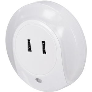מנורת לילה עם חיישן אור וזוג שקעי USB X 2 יורולוקס