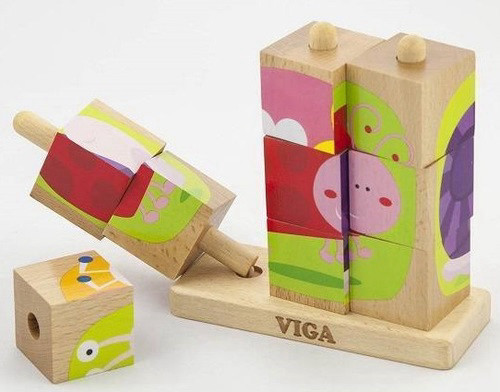 פאזל השחלה קוביות - VIGA