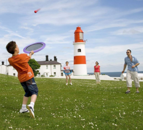 זוג מחבטי טרמפולינה עגולים ענקיים עם ידיות למשחק + 2 כדורים (לחצר ולים)