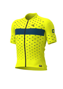 חולצה קצרה STARS JERSEY צהוב-כחול אלסטית טכנית אולטרא לייט מתקדמת ומנדפת מאוד
