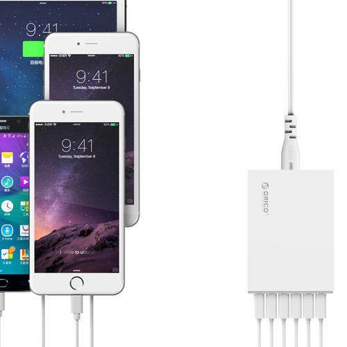 ORICO 6 יציאת USB שולחני מטען סוג-C QC2.0 מהיר מטען 5V2.4A 9V2A 12V1.5A נייד טלפון מטען עבור סמסונג xiaomi Huawei