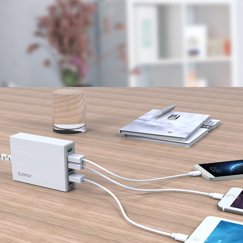 ORICO 6 יציאת USB שולחני מטען סוג-C QC2.0 מהיר מטען 5V2.4A 9V2A 12V1.5A נייד טלפון מטען עבור סמסונג xiaomi Huawei