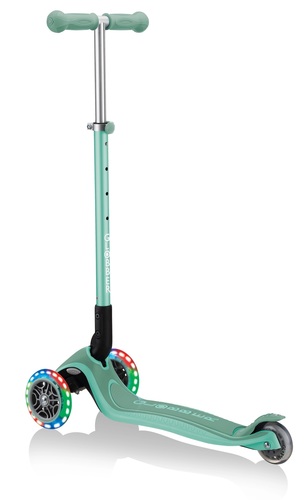 קורקינט מתקפל לילדים פרימו פלוס לייטס עם אורות בגלגלים וידית 4 גבהים - מנטה