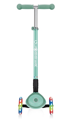 קורקינט מתקפל לילדים פרימו פלוס לייטס עם אורות בגלגלים וידית 4 גבהים - מנטה