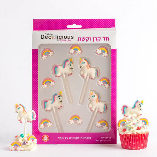 סוכריות לקישוט חד קרן וקשת