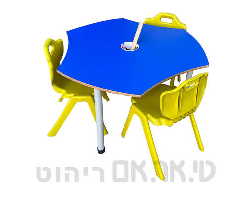 שולחן טריו עם מיכל אחסון 