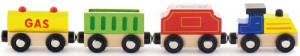 סט רכבות מעץ מלא - רכבת משא להעברת חומרי גלם לצור אנרגיה עם קרונות מגנטיים