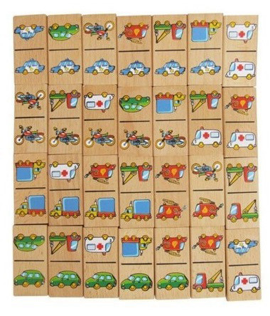 דומינו כלי תחבורה קלאסי 28 חלקים
